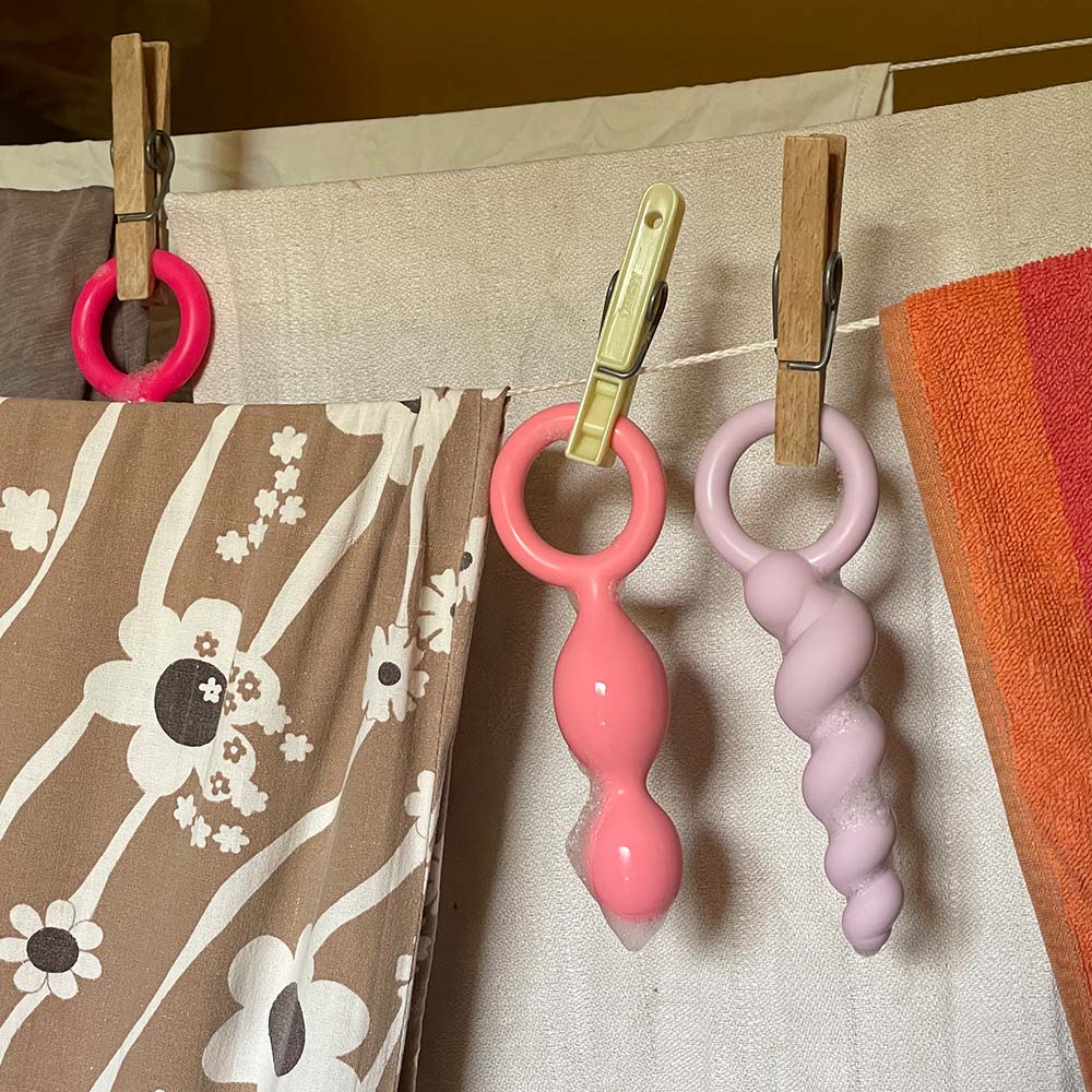 Booty Call Buttplug sæt, på tørresnor