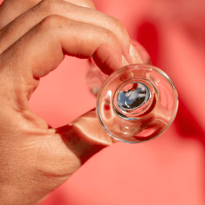 BUTTPLUG I KLAR GLAS