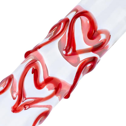 Glas dildo med hjerter fra Gildo