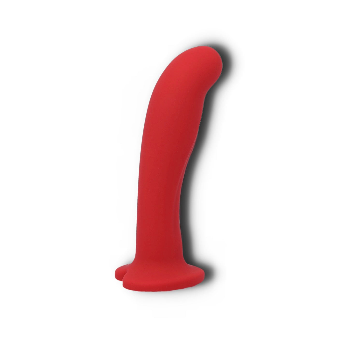 Jezebel harness dildo med skygge på hvid baggrund